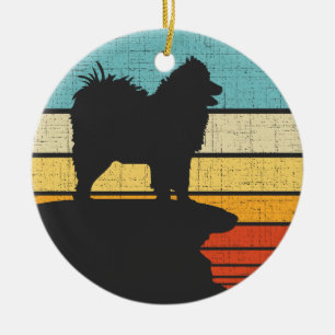 Samoyed-Besitzer Retro Vintage 60er 70er Hunde Lie Keramik Ornament