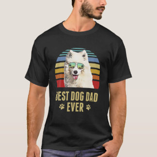 Samoyed Best Hund Vater je Retro Sonnenuntergang T-Shirt