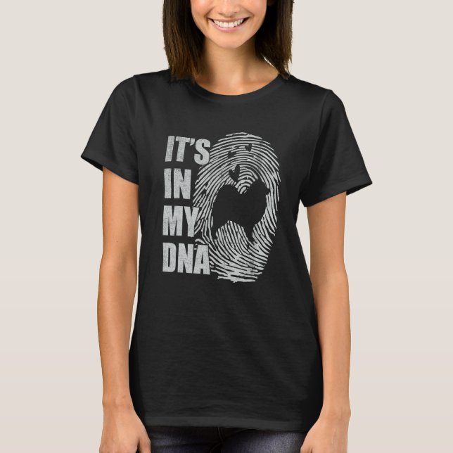 Samoyed DNA Dog Mom Dad Dog T-Shirt (Vorderseite)