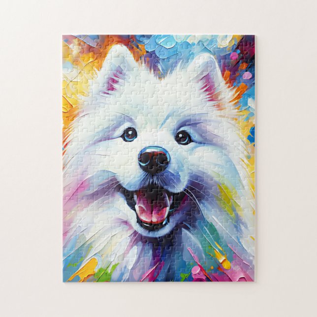 Samoyed Dog Acrylic Print Dog Lover Geschenk Puzzle (Vertikal)