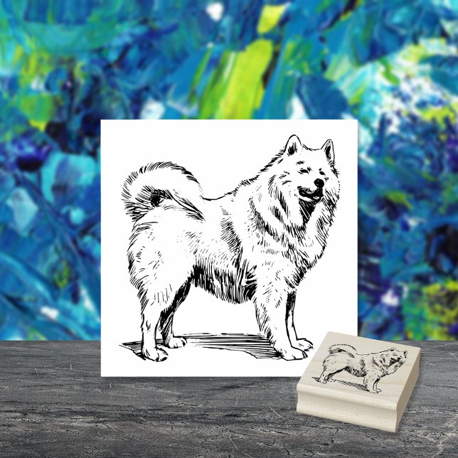 Samoyed Dog Breed Gummistempel (Von Creator hochgeladen)