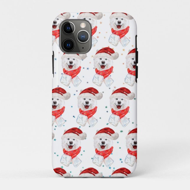 Samoyed Dog Breed Weihnachtsstars Case-Mate iPhone Hülle (Rückseite)