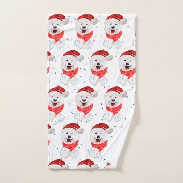 Samoyed Dog Breed Weihnachtsstars Handtuch (Handtuch)