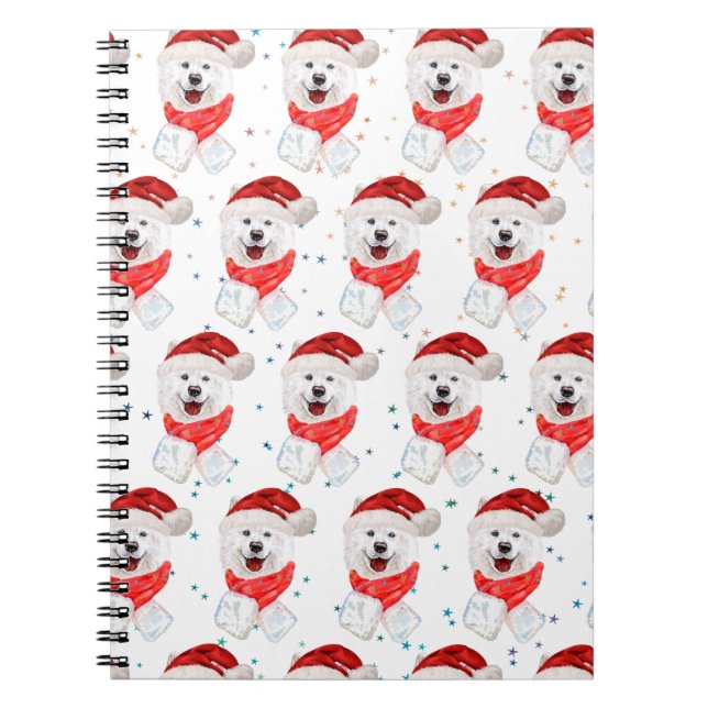 Samoyed Dog Breed Weihnachtsstars Notizblock (Vorderseite)