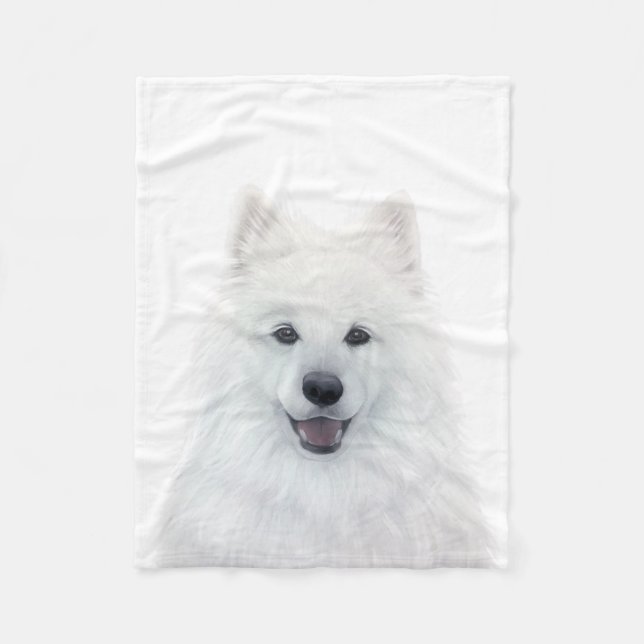 Samoyed Dog Fleece Blanken von Mart (Vorderseite)