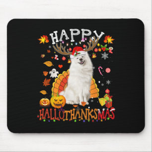 Samoyed Dog Halloween Weihnachtshund Happy Halloth Mousepad