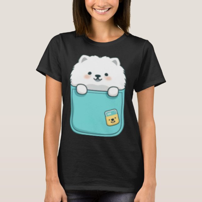 Samoyed Dog in your Pocket Dog   1 T-Shirt (Vorderseite)