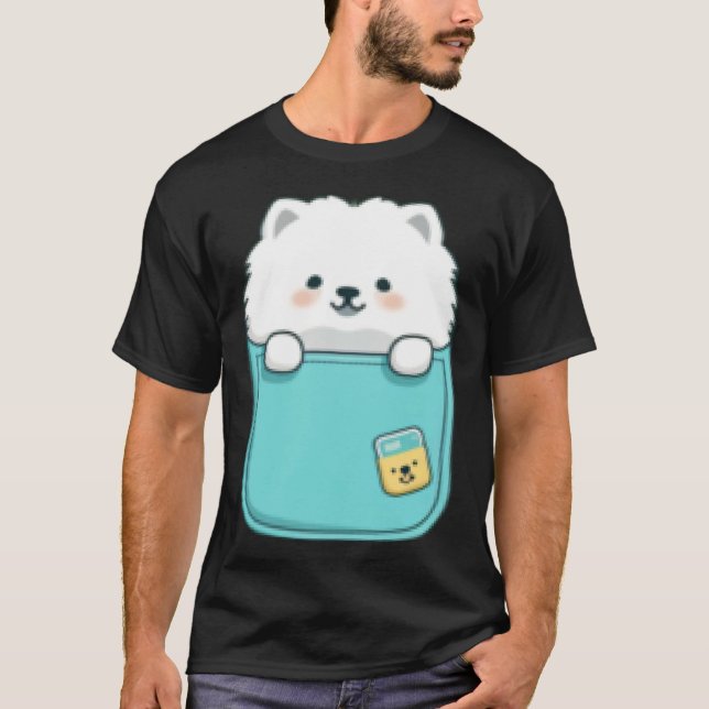 Samoyed Dog in your Pocket Dog   1 T-Shirt (Vorderseite)