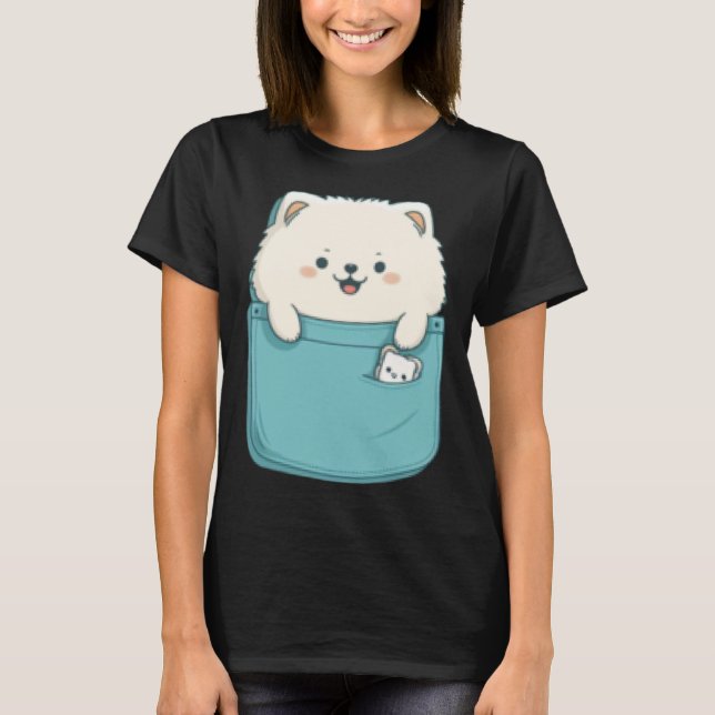 Samoyed Dog in your Pocket Dog   3 T-Shirt (Vorderseite)