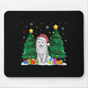 Samoyed Dog Liebhaber Weihnachtsmannmütze Ugly Chr Mousepad