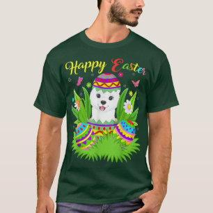 Samoyed Dog Lover Floral Ostereier Funny Samoyed  T-Shirt