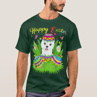Samoyed Dog Lover Floral Ostereier Funny Samoyed  T-Shirt