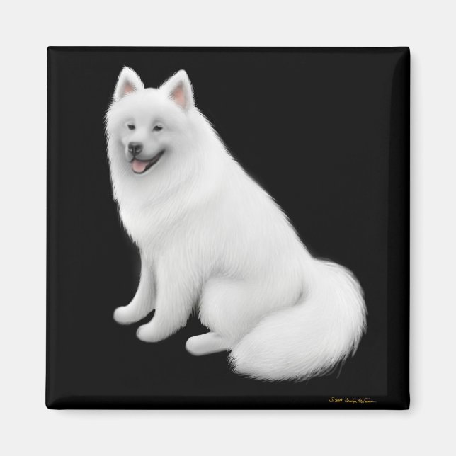 Samoyed Dog Magnet (Vorne)