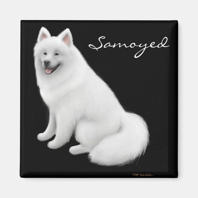 Samoyed Dog Magnet (Vorne)