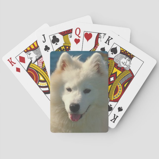 Samoyed Dog Playing Cards Spielkarten (Rückseite)