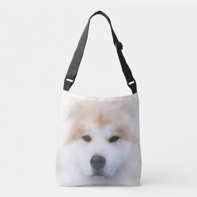 SAMOYED DOG "SNOW KING" TRAGETASCHEN MIT LANGEN TRÄGERN (Vorderseite)