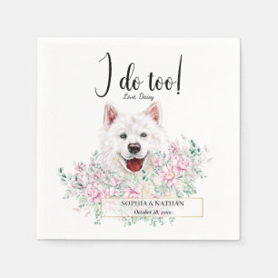 Samoyed Dog Wedding Cocktail Napkins Serviette
