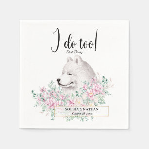 Samoyed Dog Wedding Cocktail Napkins Serviette