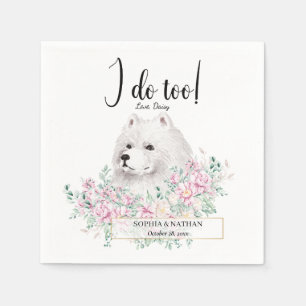 Samoyed Dog Wedding Cocktail Napkins Serviette