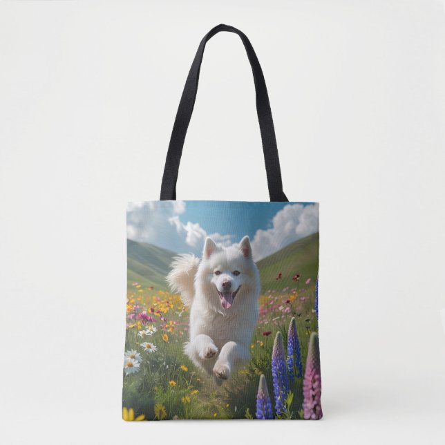 Samoyed Elegante Shoulder Tote Bag (Vorderseite)