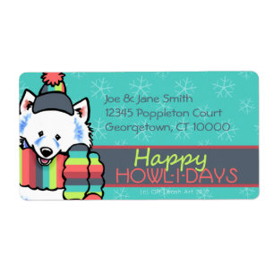 Samoyed Eskie glückliches Howlidays