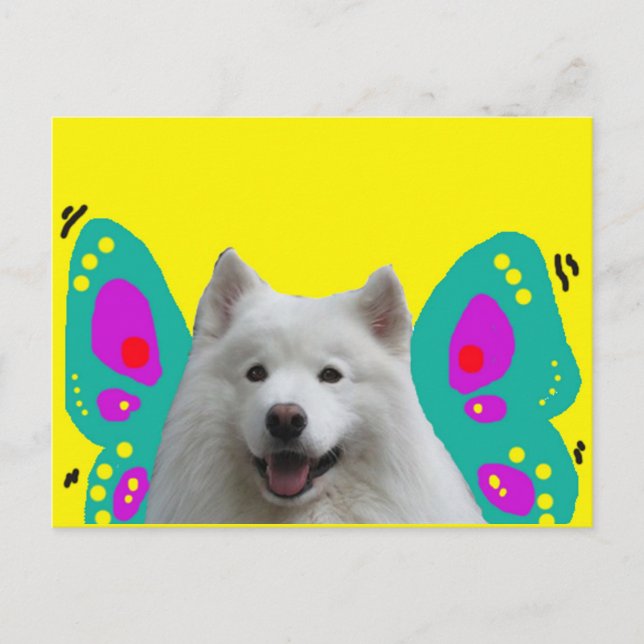 Samoyed Fairy Dogmother Postkarte (Vorderseite)