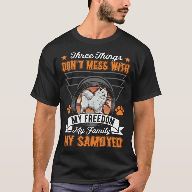 Samoyed Freedom Family Samoyed T-Shirt (Vorderseite)