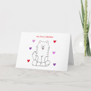 Samoyed Furry Valentine Feiertagskarte