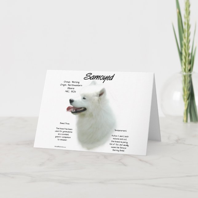 Samoyed-Geschichtsentwurf Karte (Vorderseite)