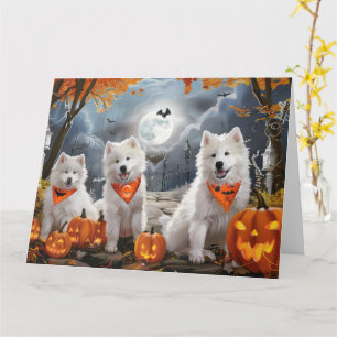 Samoyed Halloween Spooky Karte