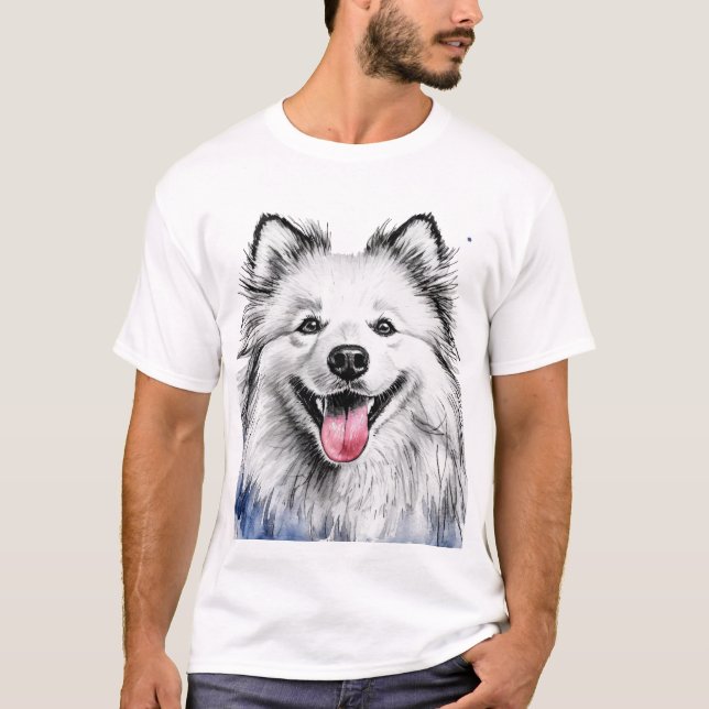 Samoyed Happy Face Dog T-Shirt (Vorderseite)