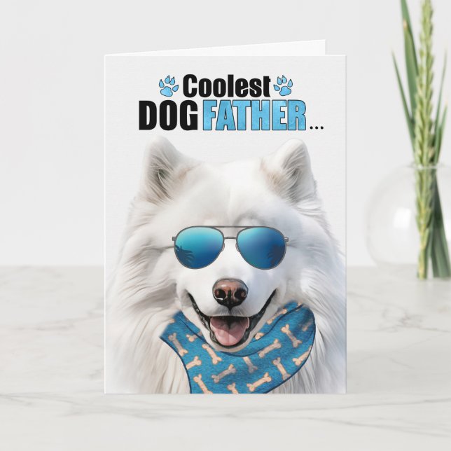 Samoyed Hund Coolster Vater Vatertag Feiertagskarte (Vorderseite)