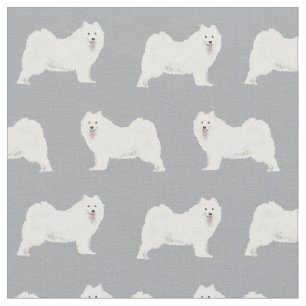 Samoyed Hund einfach grau Stoff