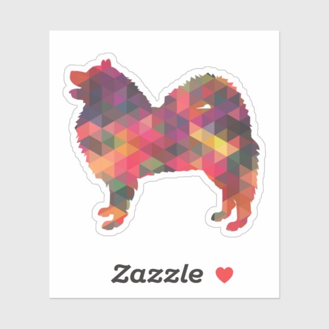 Samoyed Hund Geo-Silhouette Aufkleber (Blatt)