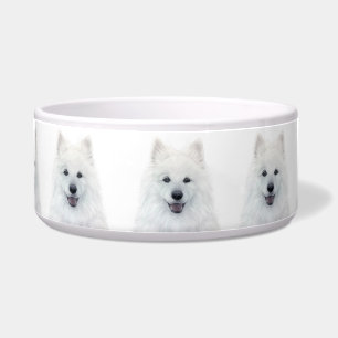 Samoyed Hund Keramik Haustier Schüssel mit Mist