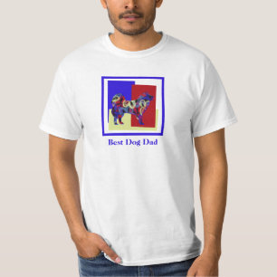 Samoyed Hund Niedliche Silhouette TriRBY Vatertag T-Shirt