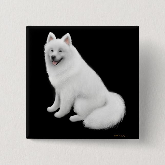Samoyed-HundeButton Button (Vorderseite)
