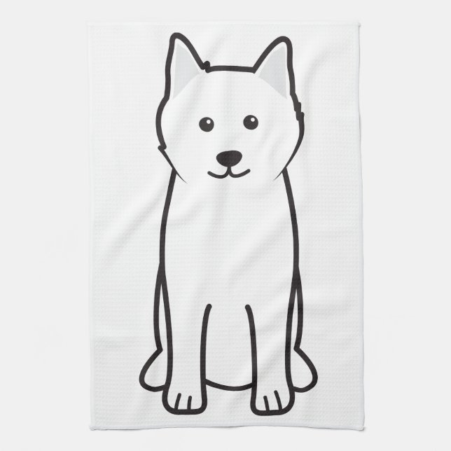 Samoyed-HundeCartoon Handtuch (Vertikal)