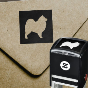 Samoyed-HundeSilhouette Permastempel