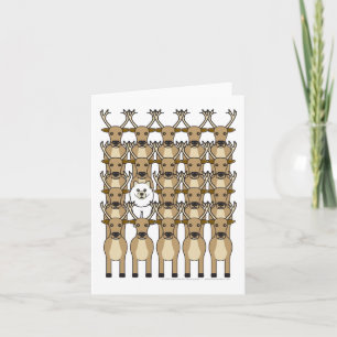 Samoyed im Ren Feiertagskarte