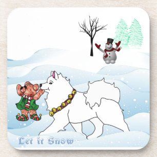 Samoyed Let it Schnee Untersetzer