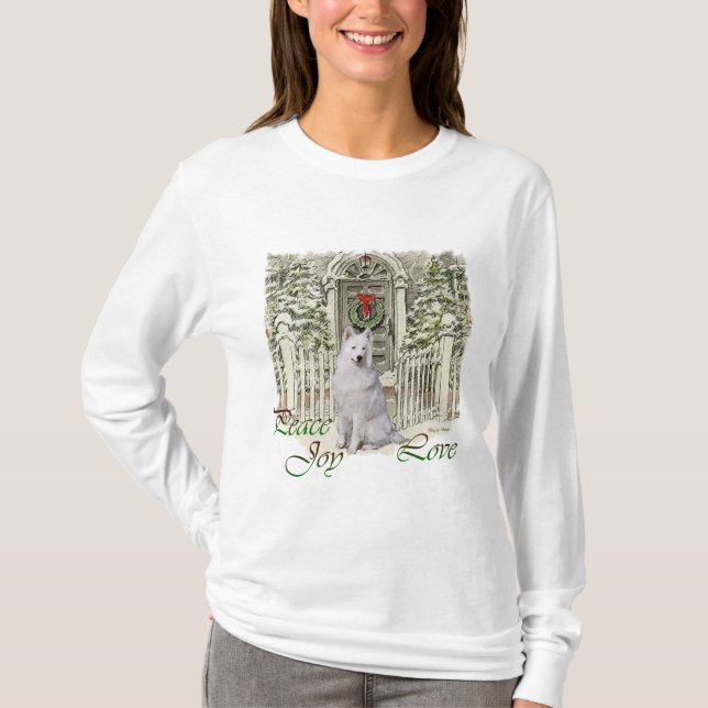 Samoyed Liebhaber Weihnachten T-Shirt (Vorderseite)