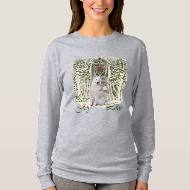 Samoyed Liebhaber Weihnachten T-Shirt (Vorderseite)
