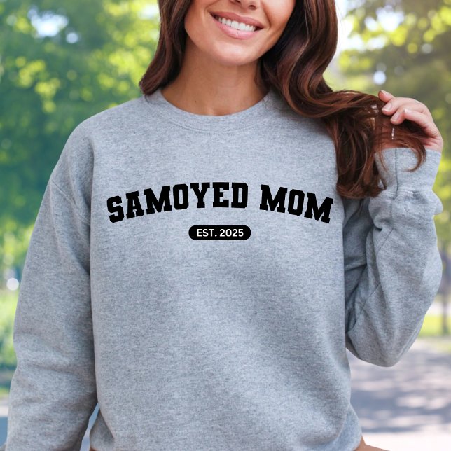 SAMOYED MAMA Dog Mum Custom Birth Year Sweater Sweatshirt (Von Creator hochgeladen)