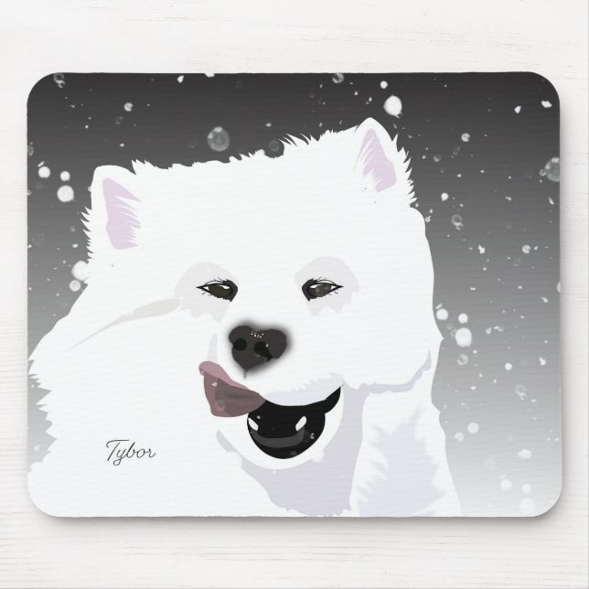 Samoyed-Mausunterlage Mousepad (Vorne)