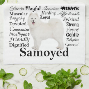 Samoyed-Merkmal-Geschirrtuch Handtuch