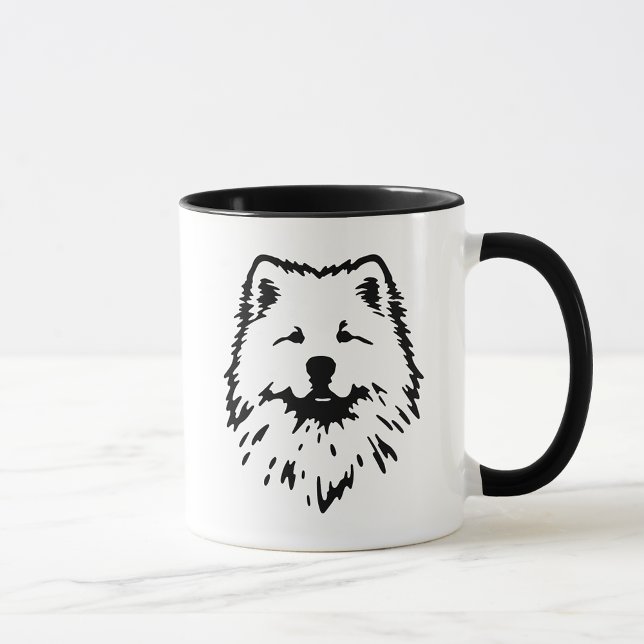 Samoyed Minimalist Illustrated Elegant & Chic Tasse (Samoyed Minimalist Illustrated Elegant & Chic Mug)