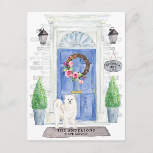 Samoyed Moving Announcement Postcard Postkarte