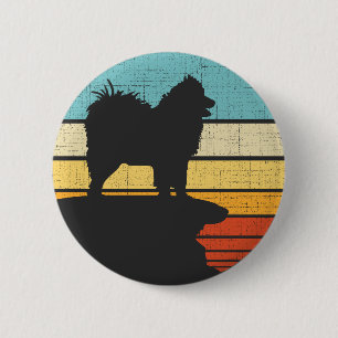Samoyed Owner Retro Vintag 60er 70er Dog Lover Button
