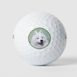 Samoyed Painting - Niedliche Original Dog Art Golfball